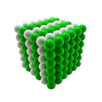 Neocube Verde e Branco Neodímio 216 Esferas ø 5 mm