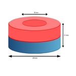 Ímã Neodímio Anel D14xd8x4 mm N35 Ímã Neodímio Anel D14xd8x4 mm N35