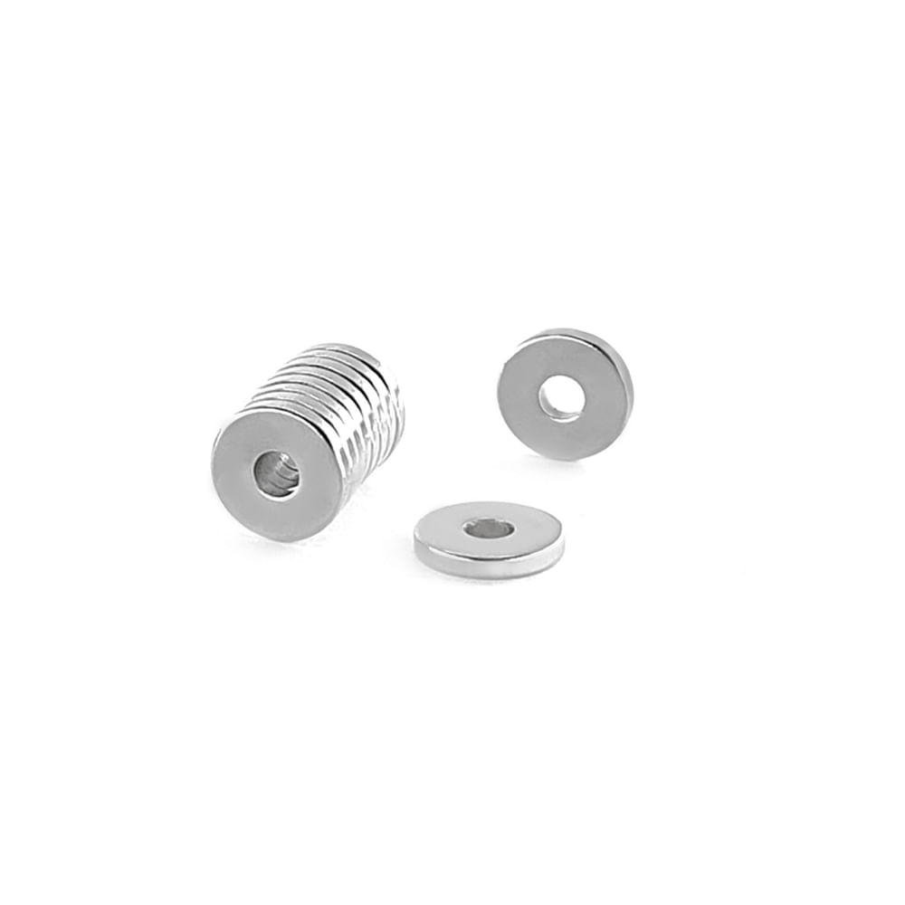 Ímã Neodímio Anel D12xd4x2 mm N35 Ímã Neodímio Anel D12xd4x2 mm N35