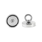 Kit Pesca Magnética com Fixador 60 mm Força Aproximada 120kg e Corda 10m Azul Kit Pesca Magnética com Fixador 60 mm Força Aproximada 120kg e Corda 10m Azul