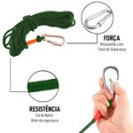 Kit Pesca Magnética com Fixador 90 mm Força Aproximada 340kg e Corda 20m Verde