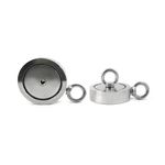 Kit Pesca Magnética com Fixador 90 mm 2 Olhais Força Aproximada 400kg e Corda 20m Azul Kit Pesca Magnética com Fixador 90 mm 2 Olhais Força Aproximada 400kg e Corda 20m Azul