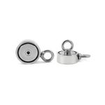 Kit Pesca Magnética com Fixador 60 mm 2 Olhais Força Aproximada 200kg e Corda 20m Laranja