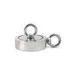Kit Pesca Magnética com Fixador 90 mm 2 Olhais Força Aproximada 400kg e Corda 20m Laranja