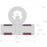 FixadorMagnetico36mmRoscaM5comOlhalForcaAproximada40kg FixadorMagnetico36mmRoscaM5comOlhalForcaAproximada40kg