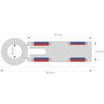 FixadorMagnetico67mmRoscaM10OlhalLateralForcaAproximada230kg FixadorMagnetico67mmRoscaM10OlhalLateralForcaAproximada230kg