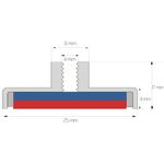 FixadorMagnetico25mmcRoscaExternaFemea1Unidade